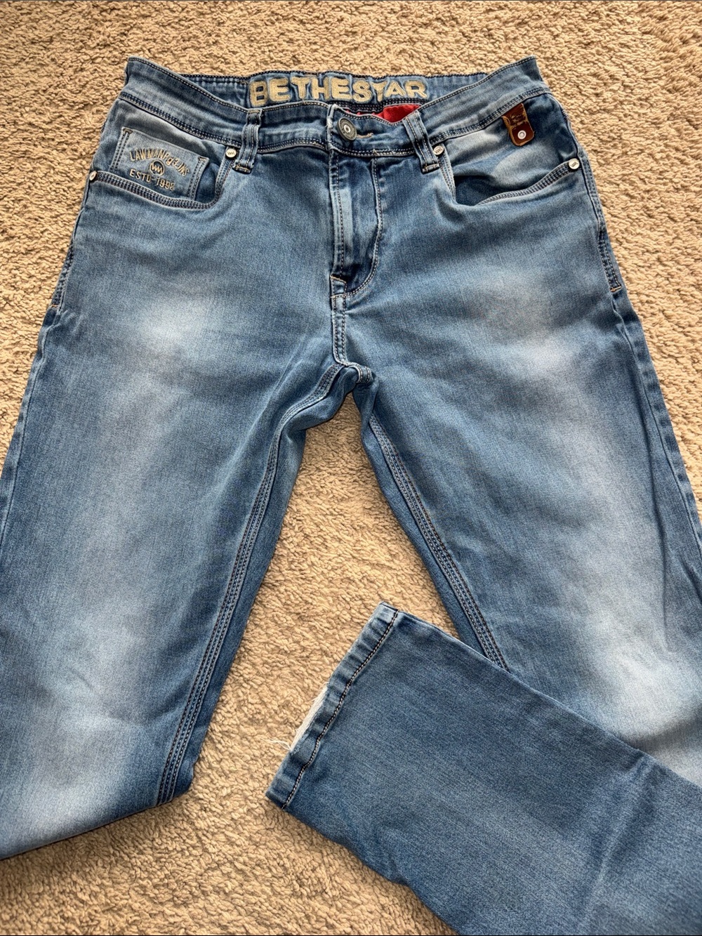 Light Blue Slim Straight Men’s Jeans